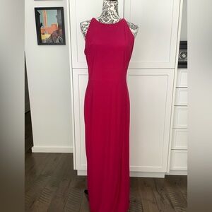 Vibrant Fuchsia Sleeveless Maxi Dress, Sz M